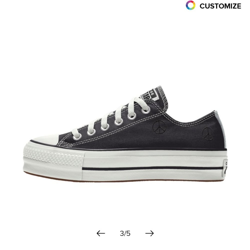 All star platform converse black